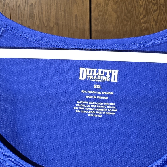 XXL Duluth Trading Co Women's Royal Blue Short Sleeve Tee - Picture 2 of 3